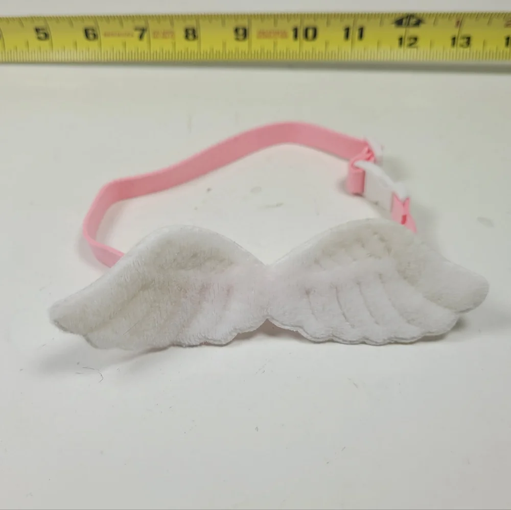 Pink and White Angel Wing Cat Collar